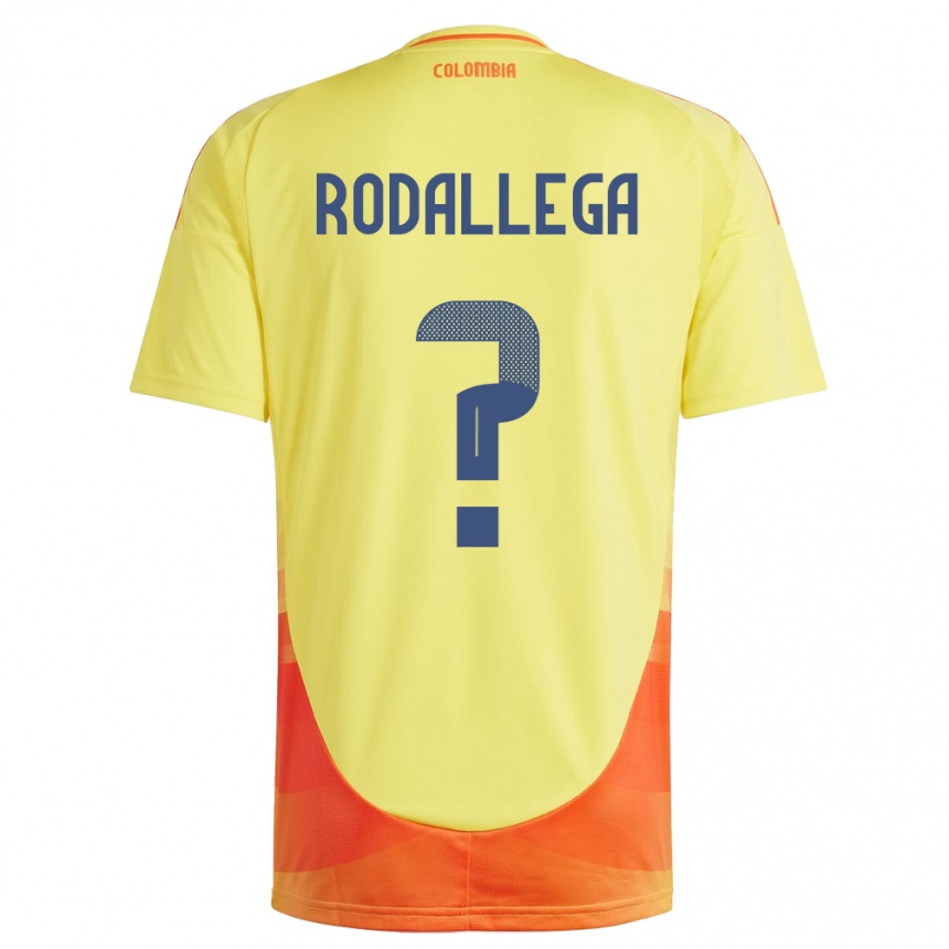 Niño Fútbol Camiseta Colombia Johan Rodallega #0 Amarillo 1ª Equipación 24-26 México