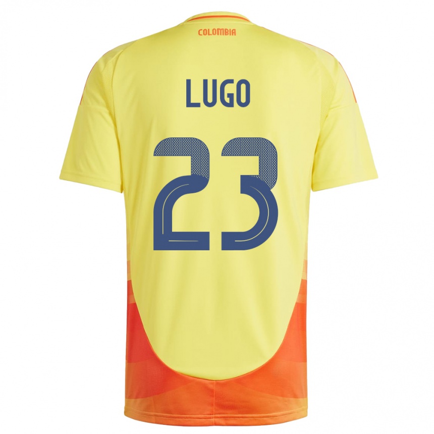 Niño Fútbol Camiseta Colombia Michelle Lugo #23 Amarillo 1ª Equipación 24-26 México