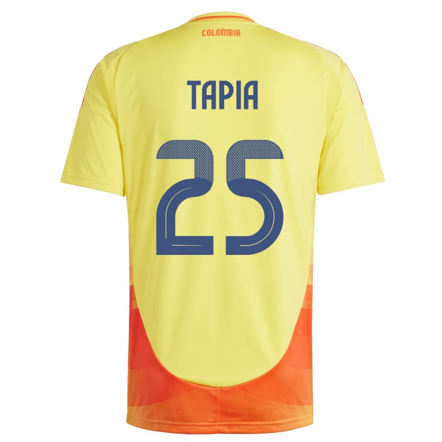 Niño Fútbol Camiseta Colombia Katherine Tapia #25 Amarillo 1ª Equipación 24-26 México