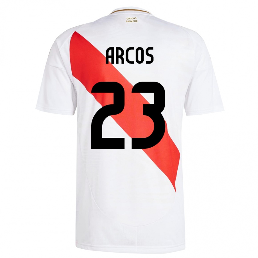 Niño Fútbol Camiseta Perú Lucía Arcos #23 Blanco 1ª Equipación 24-26 México