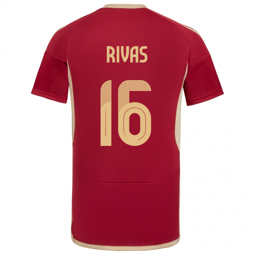 Niño Fútbol Camiseta Venezuela Renne Rivas #16 Borgoña 1ª Equipación 24-26 México