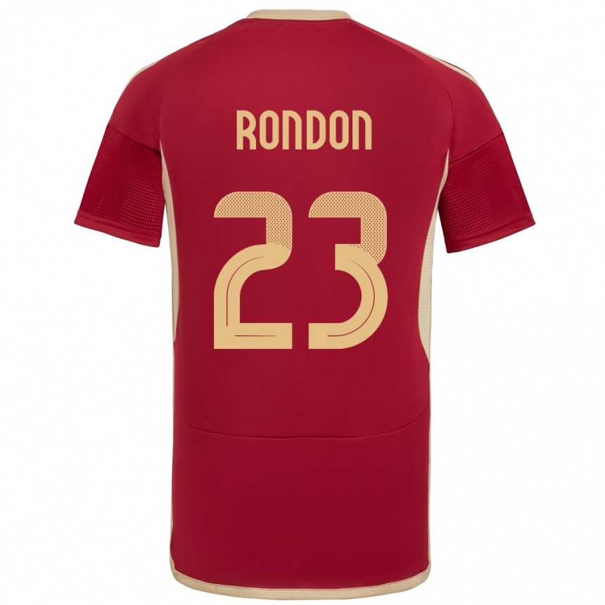 Niño Fútbol Camiseta Venezuela Salomón Rondón #23 Borgoña 1ª Equipación 24-26 México