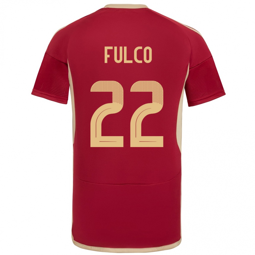 Niño Fútbol Camiseta Venezuela Pedro Fulco #22 Borgoña 1ª Equipación 24-26 México