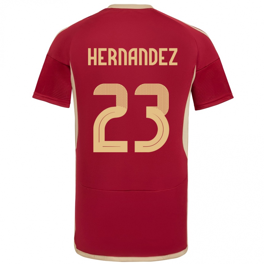 Niño Fútbol Camiseta Venezuela Luifer Hernández #23 Borgoña 1ª Equipación 24-26 México