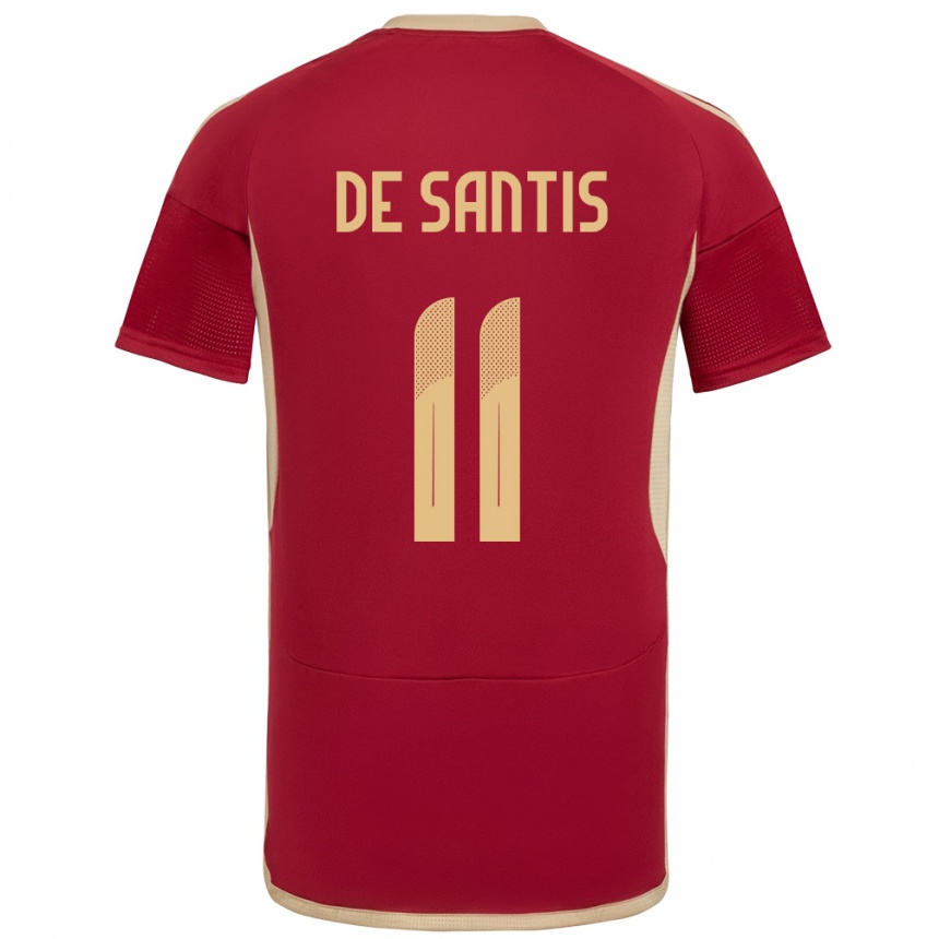 Niño Fútbol Camiseta Venezuela Jeriel De Santis #11 Borgoña 1ª Equipación 24-26 México