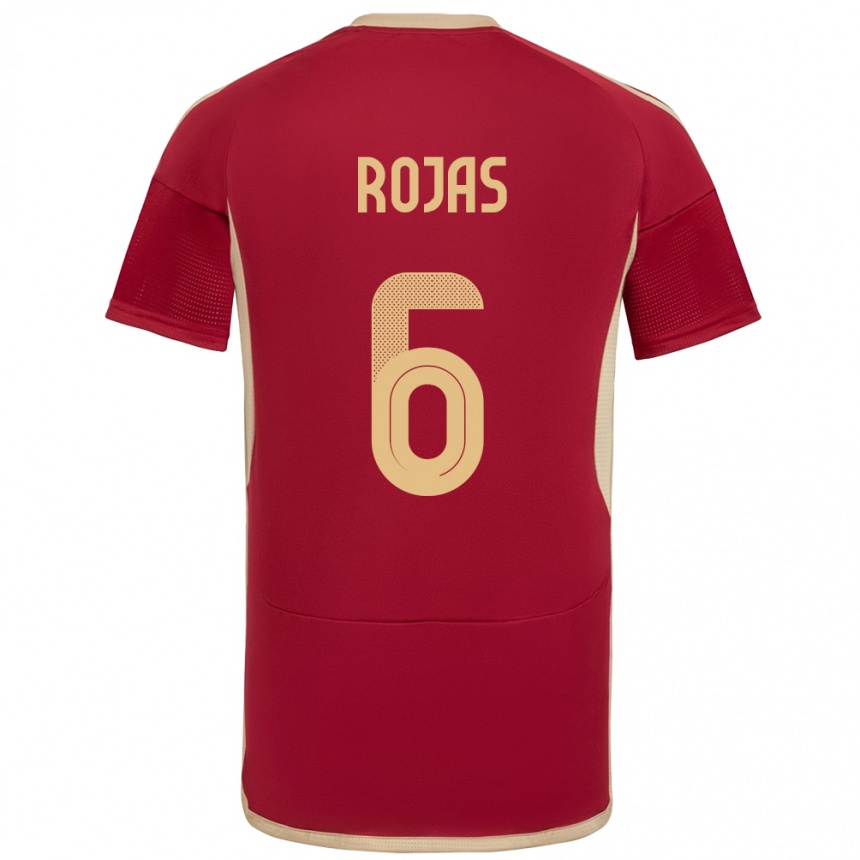 Niño Fútbol Camiseta Venezuela Carlos Rojas #6 Borgoña 1ª Equipación 24-26 México