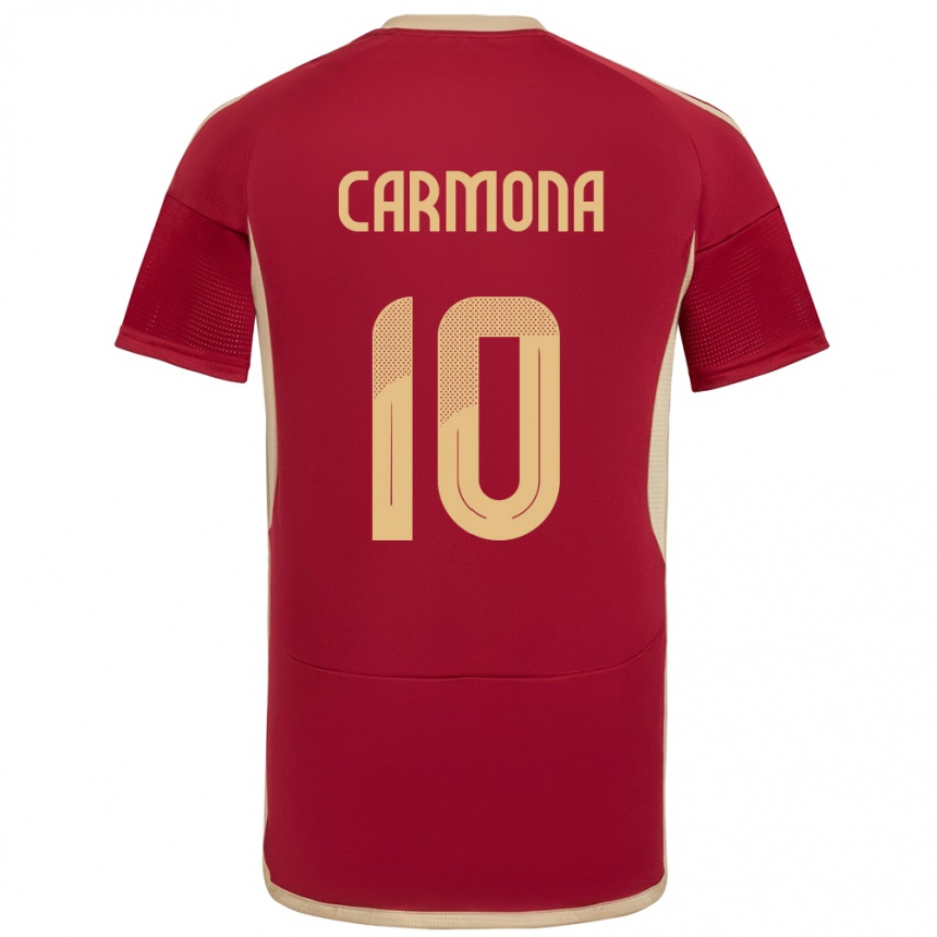 Niño Fútbol Camiseta Venezuela Wikelman Carmona #10 Borgoña 1ª Equipación 24-26 México