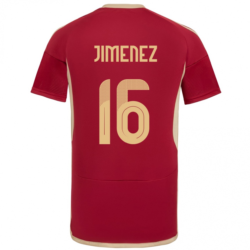 Niño Fútbol Camiseta Venezuela Néstor Jiménez #16 Borgoña 1ª Equipación 24-26 México