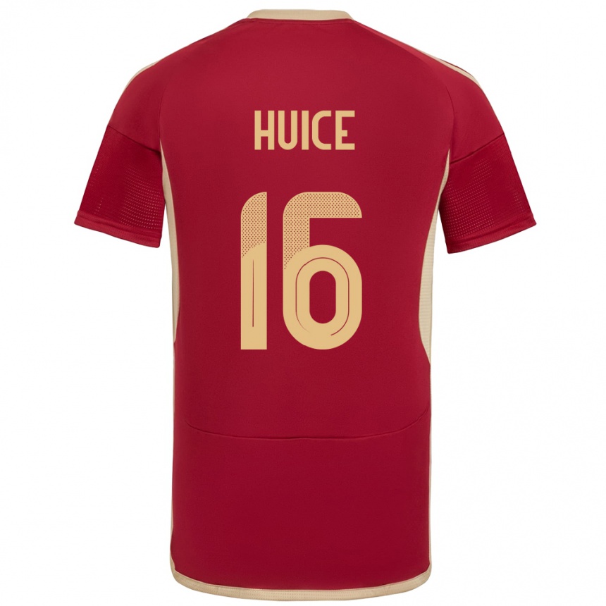 Niño Fútbol Camiseta Venezuela Frangel Huice #16 Borgoña 1ª Equipación 24-26 México