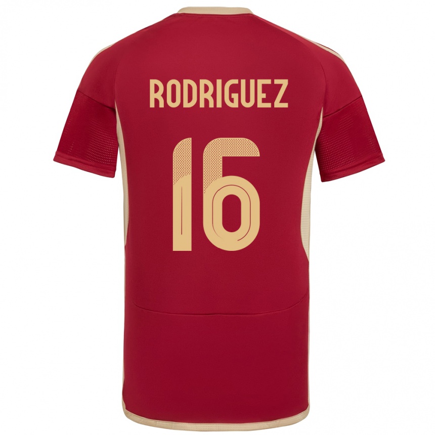 Niño Fútbol Camiseta Venezuela Arianna Rodríguez #16 Borgoña 1ª Equipación 24-26 México