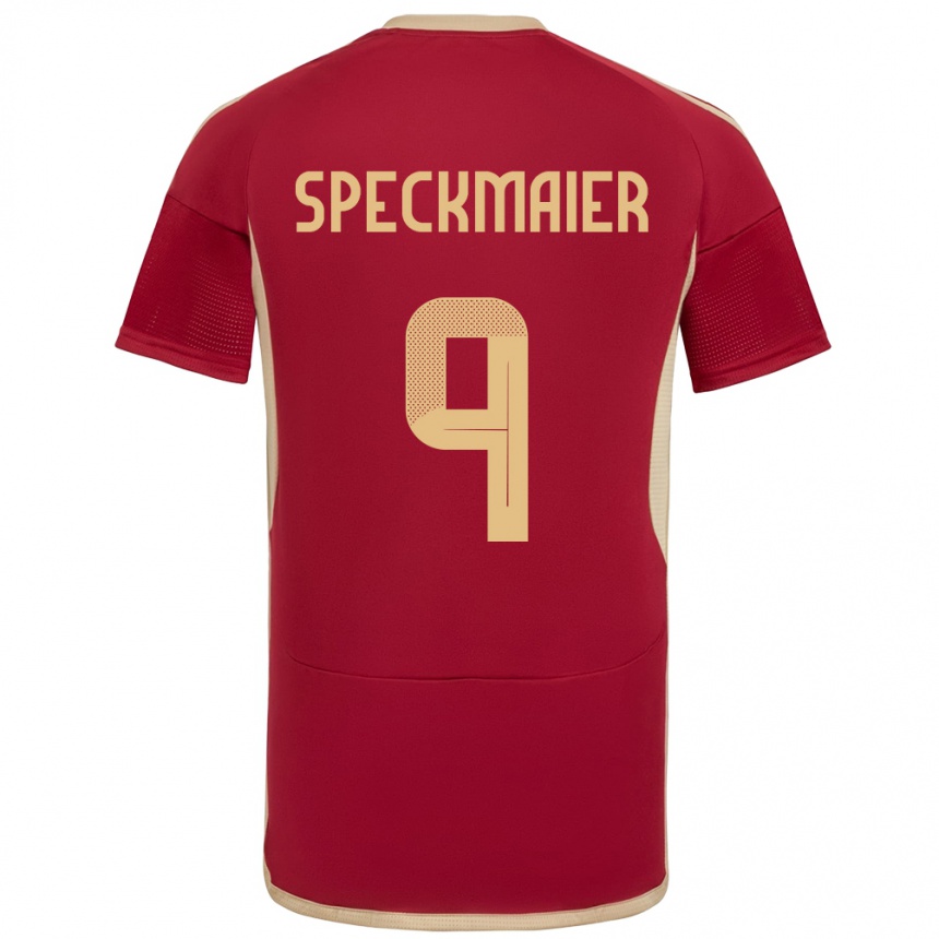 Niño Fútbol Camiseta Venezuela Mariana Speckmaier #9 Borgoña 1ª Equipación 24-26 México