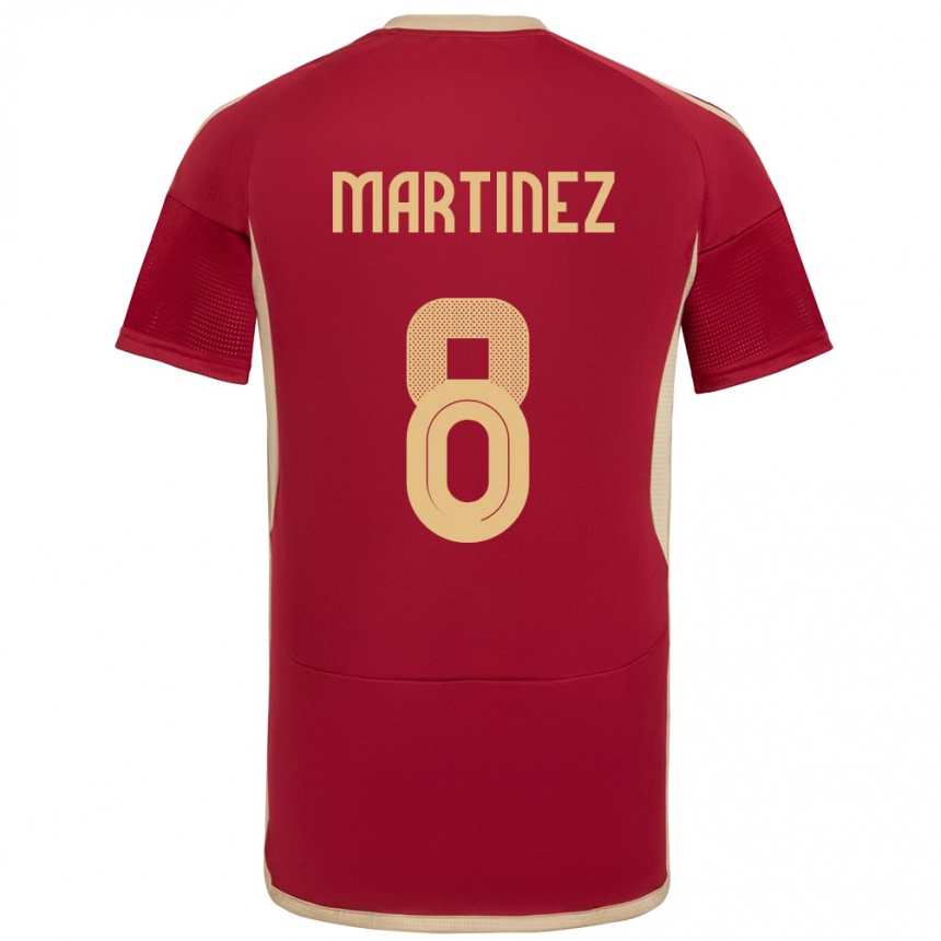 Niño Fútbol Camiseta Venezuela Bárbara Martínez #8 Borgoña 1ª Equipación 24-26 México