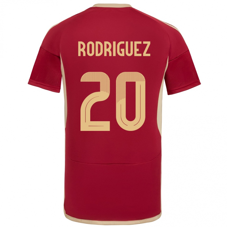 Niño Fútbol Camiseta Venezuela Dayana Rodríguez #20 Borgoña 1ª Equipación 24-26 México