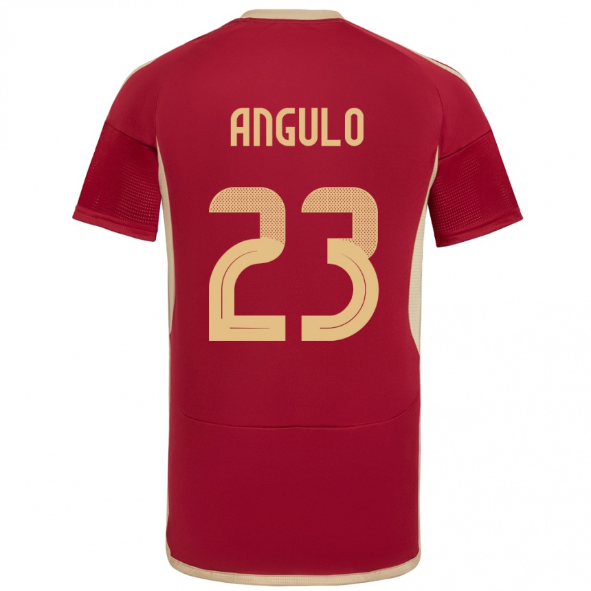 Niño Fútbol Camiseta Venezuela Gabriela Angulo #23 Borgoña 1ª Equipación 24-26 México