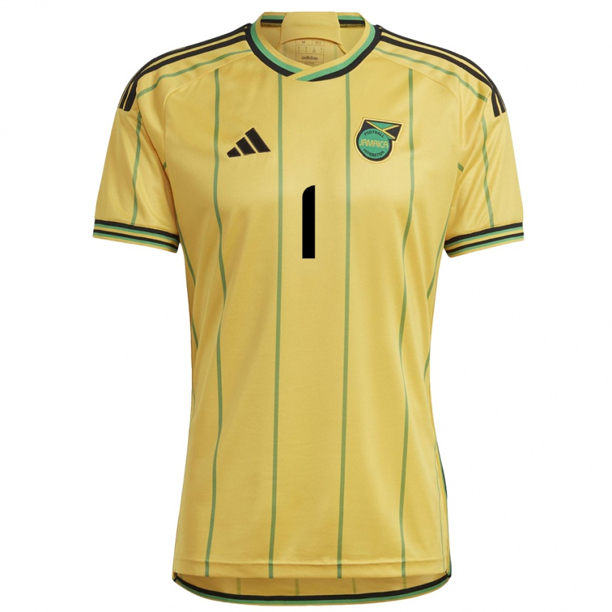 Niño Fútbol Camiseta Jamaica Aliyah Morgan #1 Amarillo 1ª Equipación 24-26 México