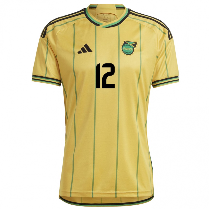 Niño Fútbol Camiseta Jamaica Tyiesha Nelson #12 Amarillo 1ª Equipación 24-26 México