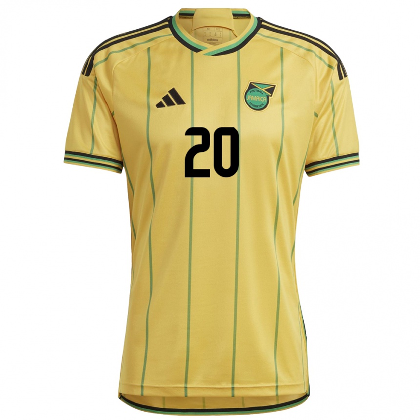 Niño Fútbol Camiseta Jamaica Lachante Paul #20 Amarillo 1ª Equipación 24-26 México