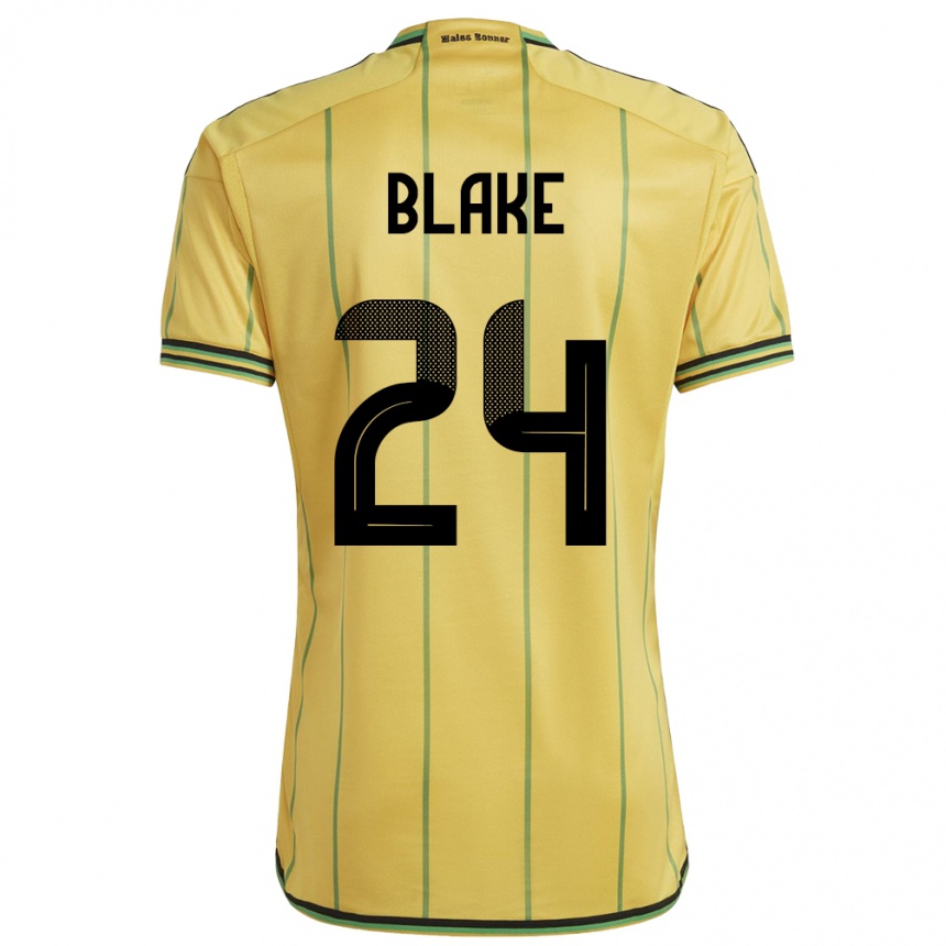 Niño Fútbol Camiseta Jamaica Andre Blake #24 Amarillo 1ª Equipación 24-26 México