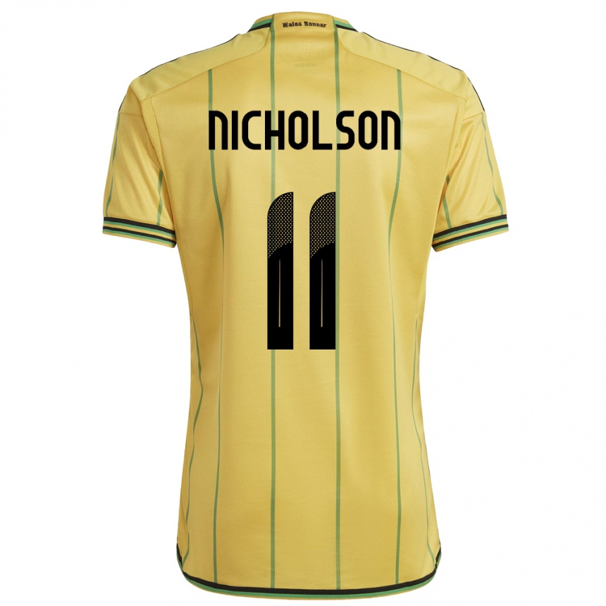 Niño Fútbol Camiseta Jamaica Shamar Nicholson #11 Amarillo 1ª Equipación 24-26 México