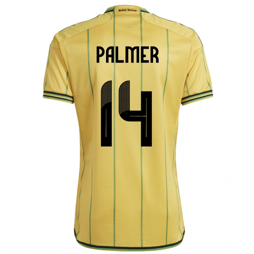 Niño Fútbol Camiseta Jamaica Kasey Palmer #14 Amarillo 1ª Equipación 24-26 México