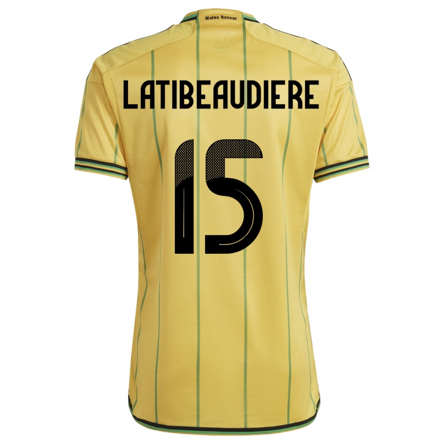 Niño Fútbol Camiseta Jamaica Joel Latibeaudiere #15 Amarillo 1ª Equipación 24-26 México