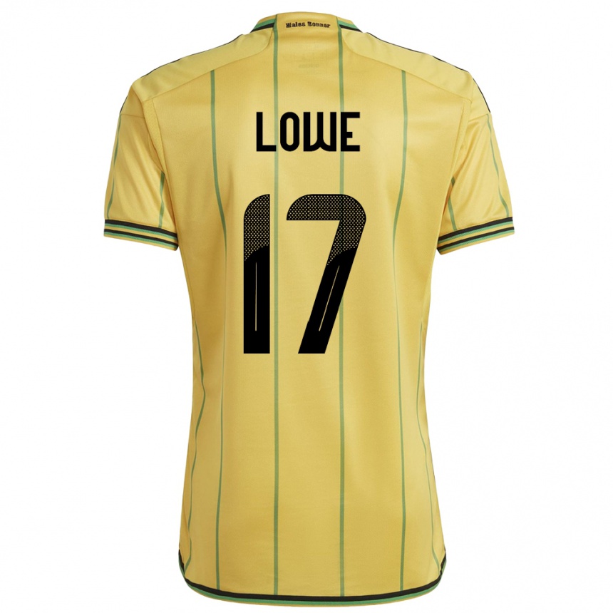 Niño Fútbol Camiseta Jamaica Damion Lowe #17 Amarillo 1ª Equipación 24-26 México