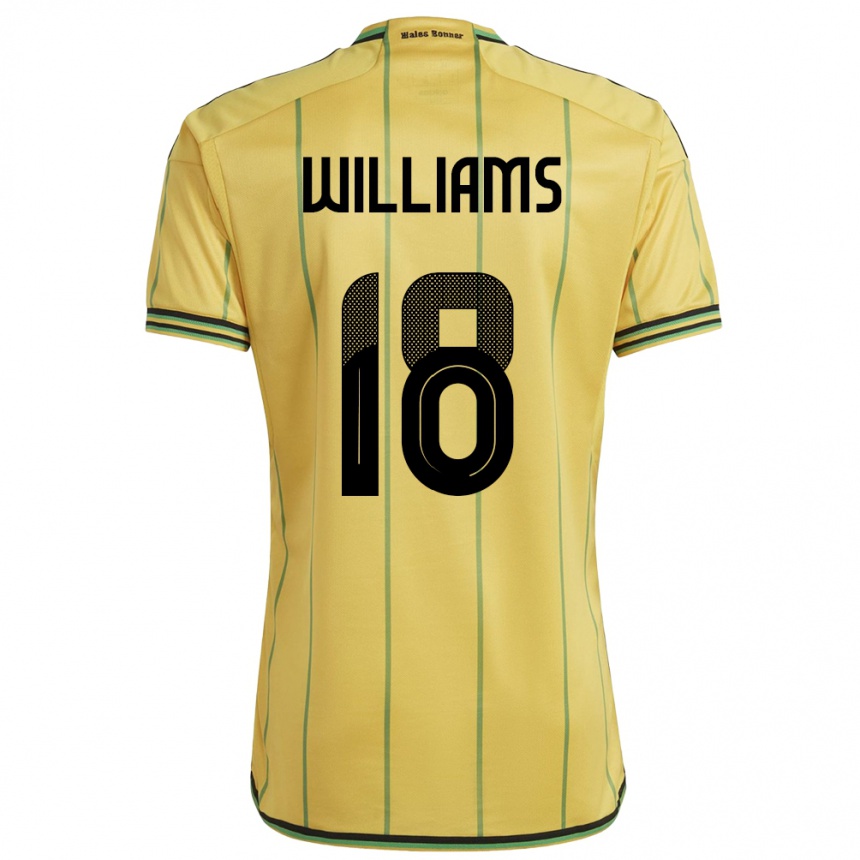 Niño Fútbol Camiseta Jamaica Romario Williams #18 Amarillo 1ª Equipación 24-26 México