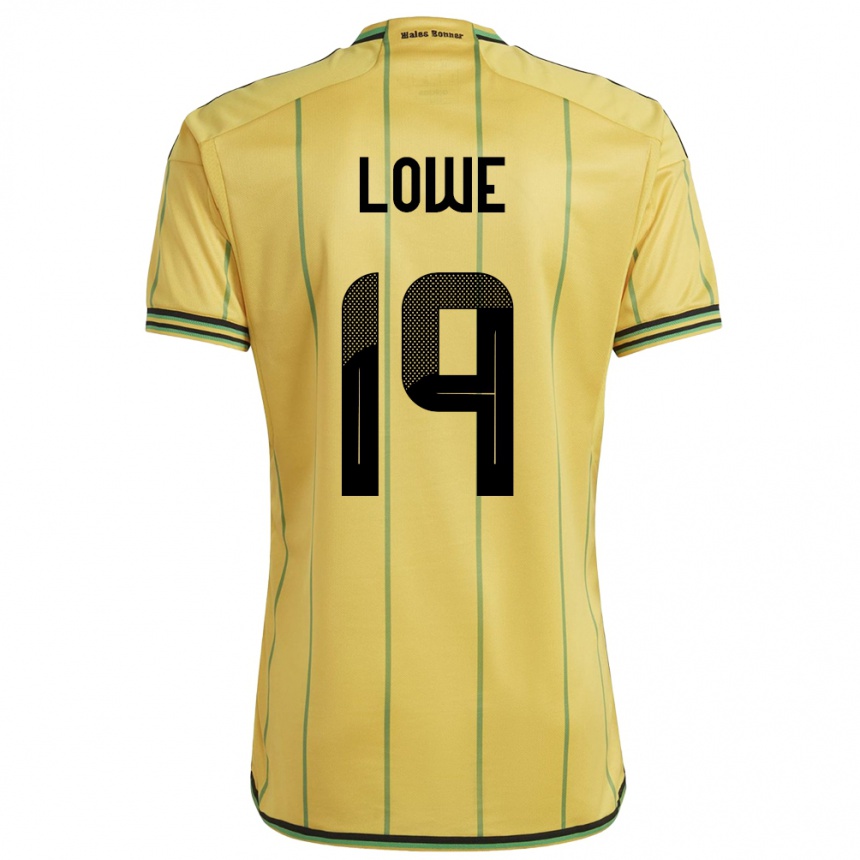 Niño Fútbol Camiseta Jamaica Jamal Lowe #19 Amarillo 1ª Equipación 24-26 México