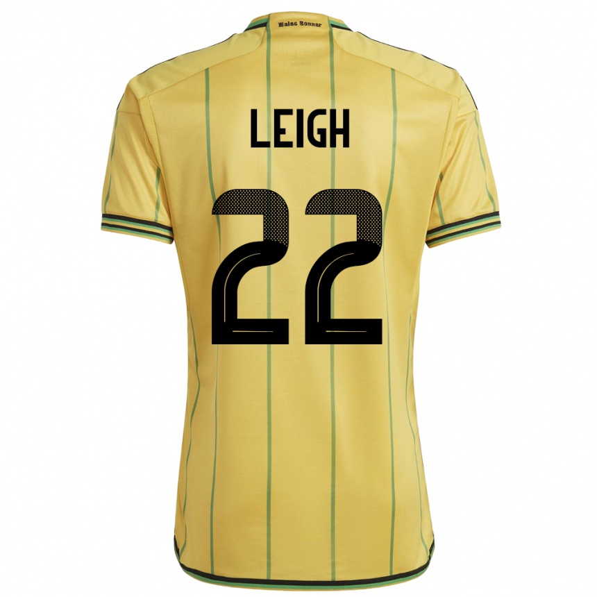 Niño Fútbol Camiseta Jamaica Greg Leigh #22 Amarillo 1ª Equipación 24-26 México