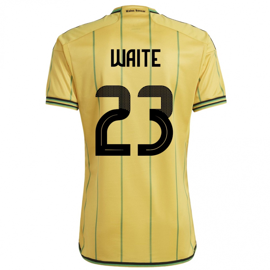 Niño Fútbol Camiseta Jamaica Jahmali Waite #23 Amarillo 1ª Equipación 24-26 México