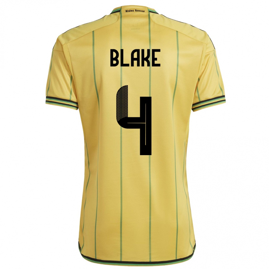 Niño Fútbol Camiseta Jamaica Romain Blake #4 Amarillo 1ª Equipación 24-26 México