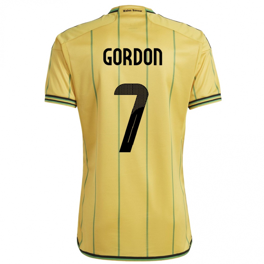 Niño Fútbol Camiseta Jamaica Robino Gordon #7 Amarillo 1ª Equipación 24-26 México