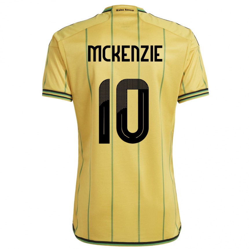 Niño Fútbol Camiseta Jamaica Denzel Mckenzie #10 Amarillo 1ª Equipación 24-26 México