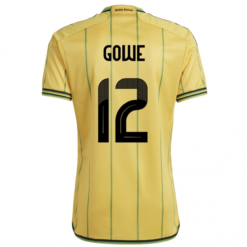 Niño Fútbol Camiseta Jamaica Tyrese Gowe #12 Amarillo 1ª Equipación 24-26 México