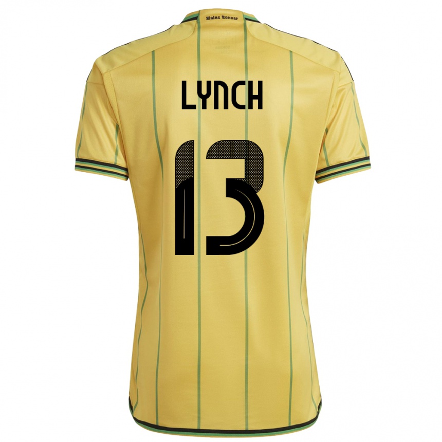 Niño Fútbol Camiseta Jamaica Taywane Lynch #13 Amarillo 1ª Equipación 24-26 México