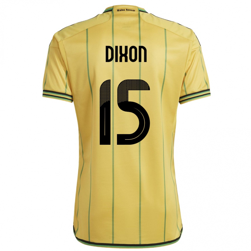 Niño Fútbol Camiseta Jamaica Ahir Dixon #15 Amarillo 1ª Equipación 24-26 México