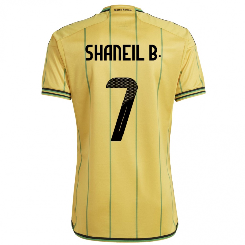 Niño Fútbol Camiseta Jamaica Shaneil Buckley #7 Amarillo 1ª Equipación 24-26 México