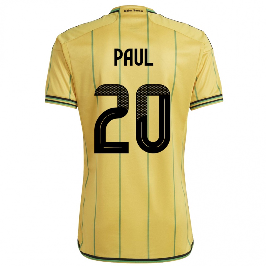 Niño Fútbol Camiseta Jamaica Lachante Paul #20 Amarillo 1ª Equipación 24-26 México