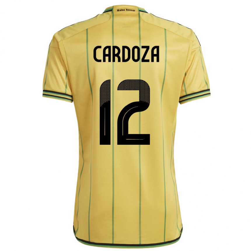 Niño Fútbol Camiseta Jamaica Naya Cardoza #12 Amarillo 1ª Equipación 24-26 México