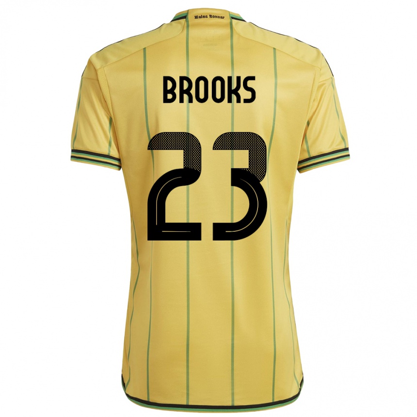 Niño Fútbol Camiseta Jamaica Liya Brooks #23 Amarillo 1ª Equipación 24-26 México