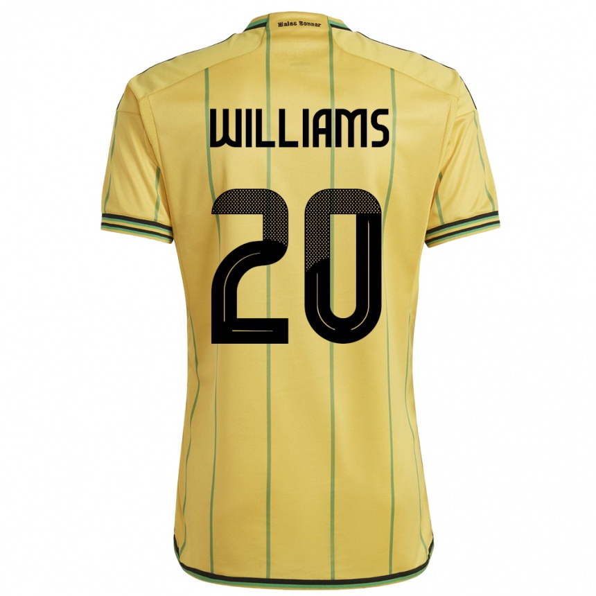 Niño Fútbol Camiseta Jamaica Victoria Williams #20 Amarillo 1ª Equipación 24-26 México