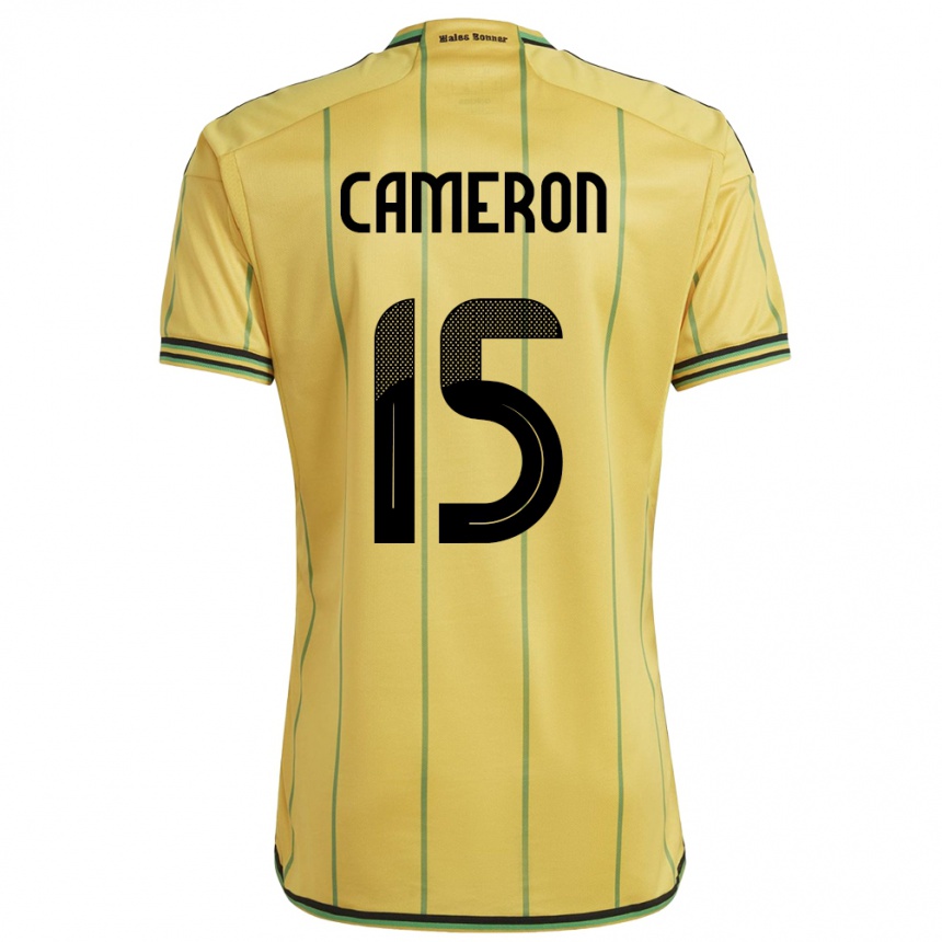 Niño Fútbol Camiseta Jamaica Tiffany Cameron #15 Amarillo 1ª Equipación 24-26 México