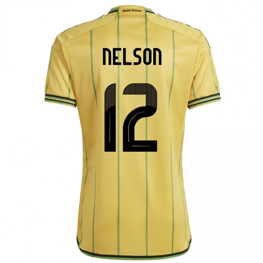 Niño Fútbol Camiseta Jamaica Tyiesha Nelson #12 Amarillo 1ª Equipación 24-26 México