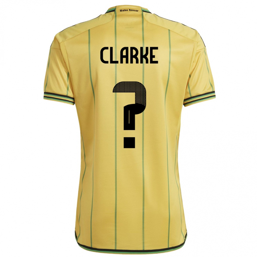 Niño Fútbol Camiseta Jamaica Sydoney Clarke #0 Amarillo 1ª Equipación 24-26 México