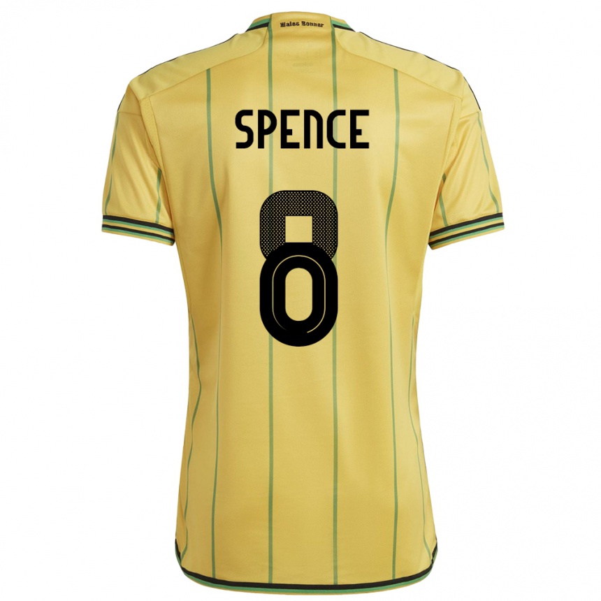 Niño Fútbol Camiseta Jamaica Drew Spence #8 Amarillo 1ª Equipación 24-26 México