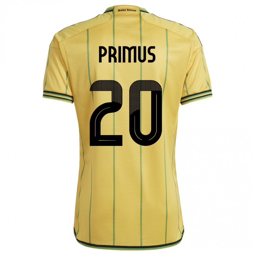 Niño Fútbol Camiseta Jamaica Atlanta Primus #20 Amarillo 1ª Equipación 24-26 México