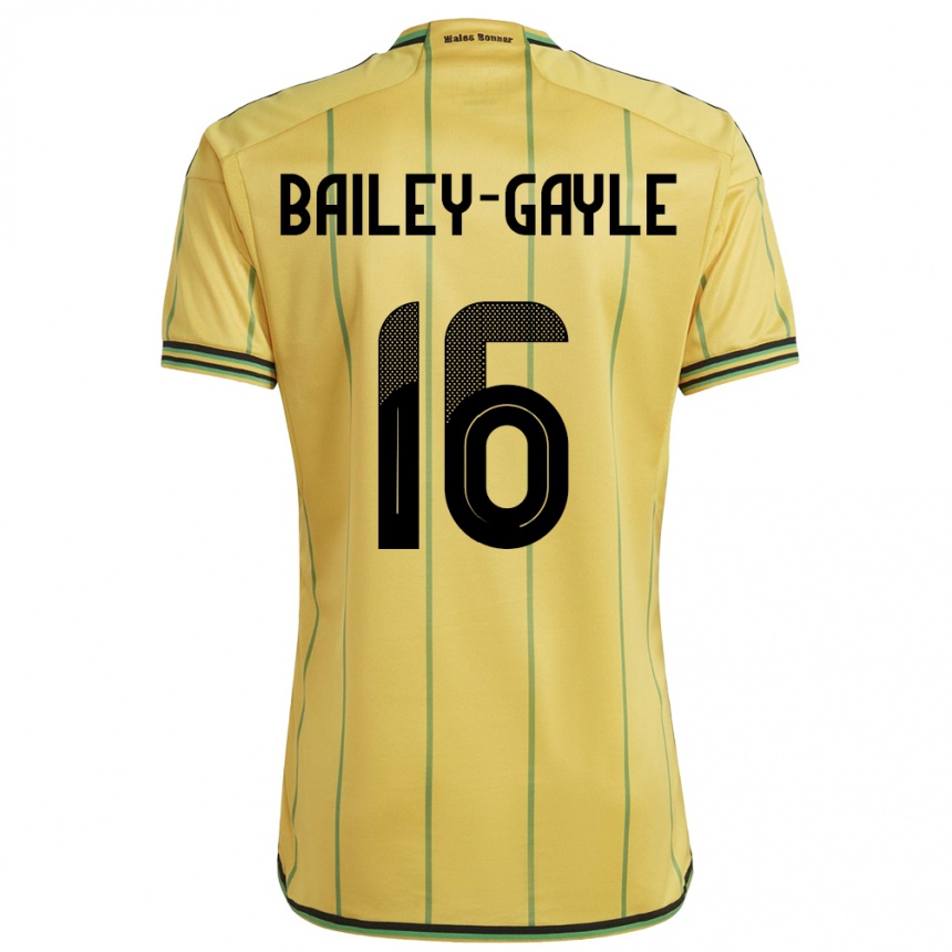 Niño Fútbol Camiseta Jamaica Paige Bailey-Gayle #16 Amarillo 1ª Equipación 24-26 México