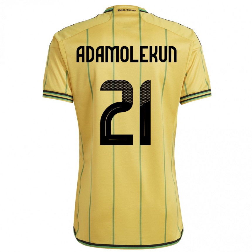 Niño Fútbol Camiseta Jamaica Olufolasade Adamolekun #21 Amarillo 1ª Equipación 24-26 México