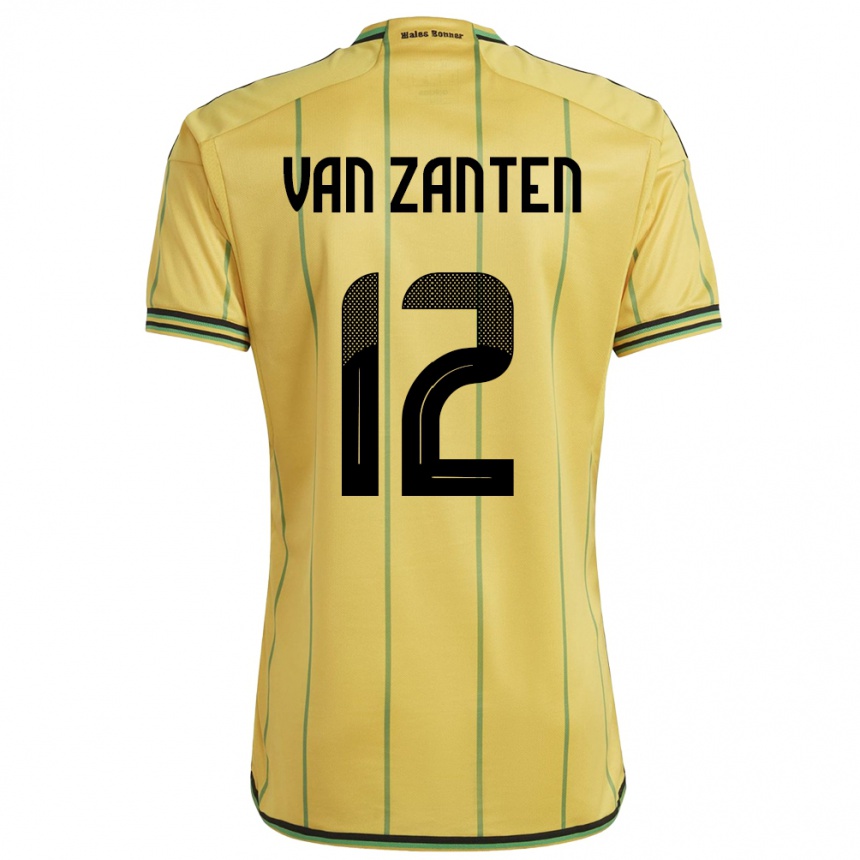 Niño Fútbol Camiseta Jamaica Kiki Van Zanten #12 Amarillo 1ª Equipación 24-26 México