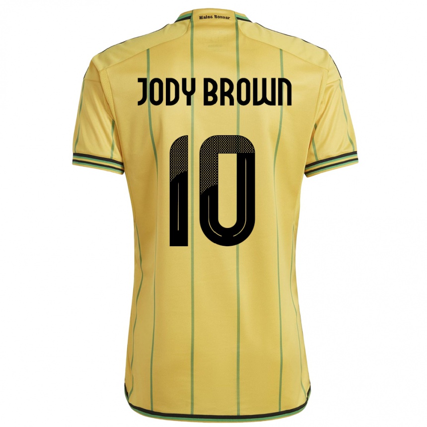 Niño Fútbol Camiseta Jamaica Jody Brown #10 Amarillo 1ª Equipación 24-26 México